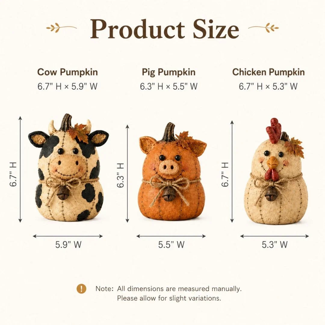 Purpose-Built Rustic Farm Pumpkin Friends Decor Set for Everyday Use