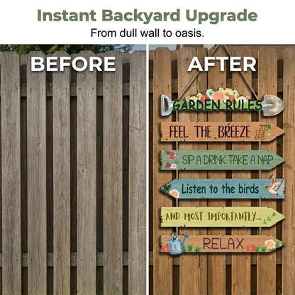 Rustic Timber Plaque for Welcoming Garden Wall Displays