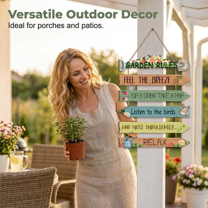 Rustic Timber Plaque for Welcoming Garden Wall Displays