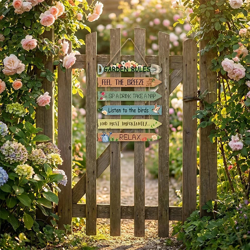 Rustic Timber Plaque for Welcoming Garden Wall Displays