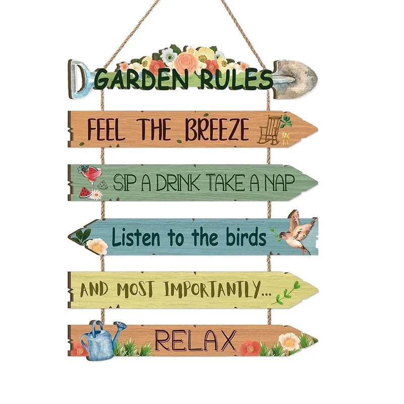 Rustic Timber Plaque for Welcoming Garden Wall Displays