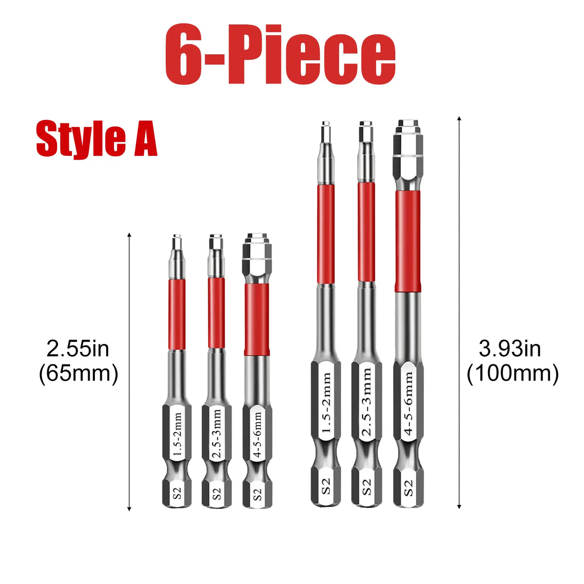 Magnetic S2 Steel Hex Bit Set for Power Tools