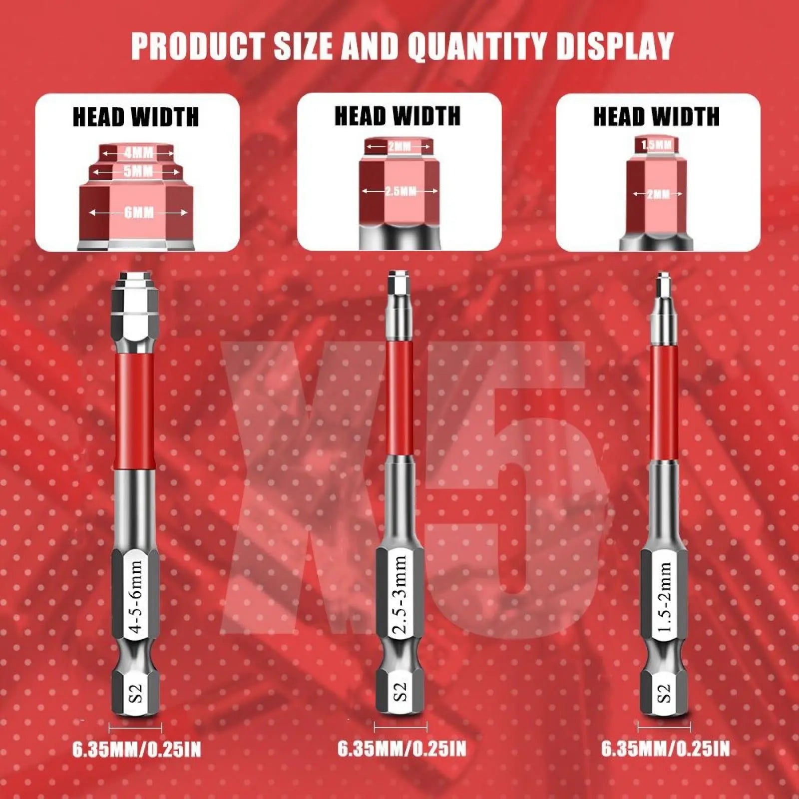 Magnetic S2 Steel Hex Bit Set for Power Tools