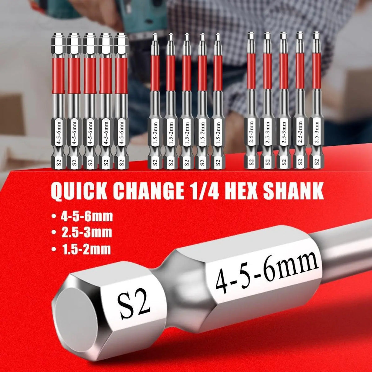 Magnetic S2 Steel Hex Bit Set for Power Tools