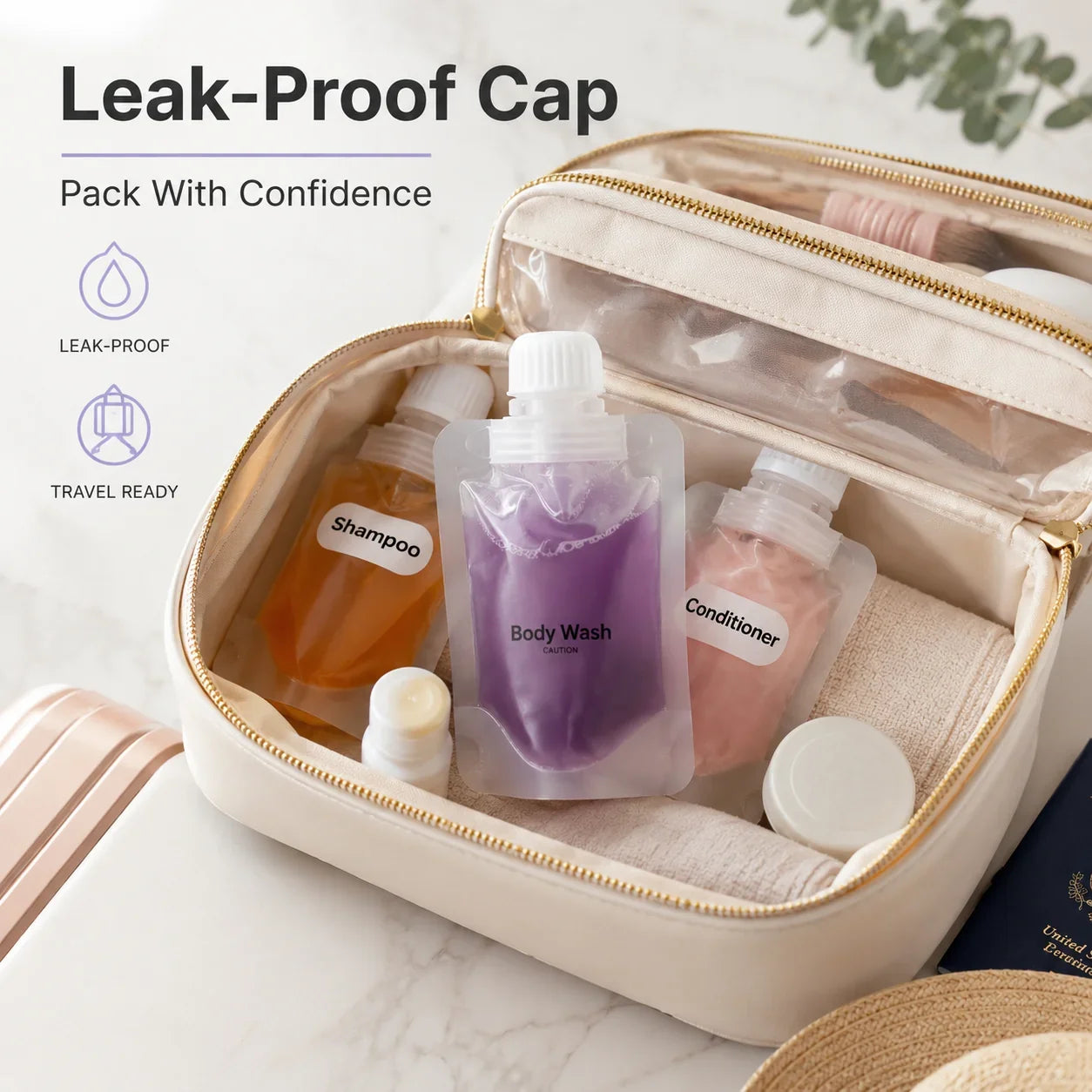 Space-Saving Travel -Leak Proof Toiletry Sample