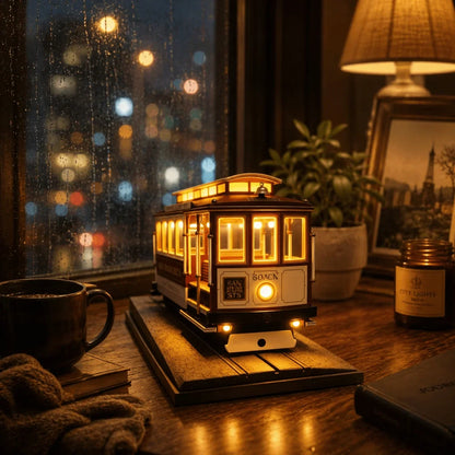 Vehicle-Ready San Francisco Cable Car Lamp for Garage Use