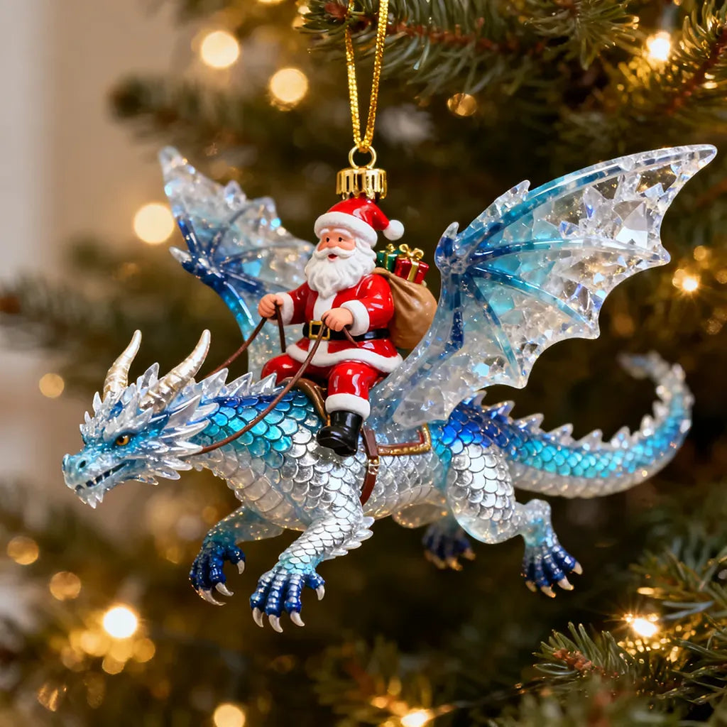 Purpose-Built Santa’s Dragon Riders Ornament