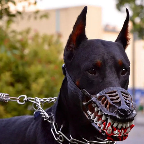 Vehicle-Ready Scary Dog Muzzle Accessory - Lightweight Latex Animal