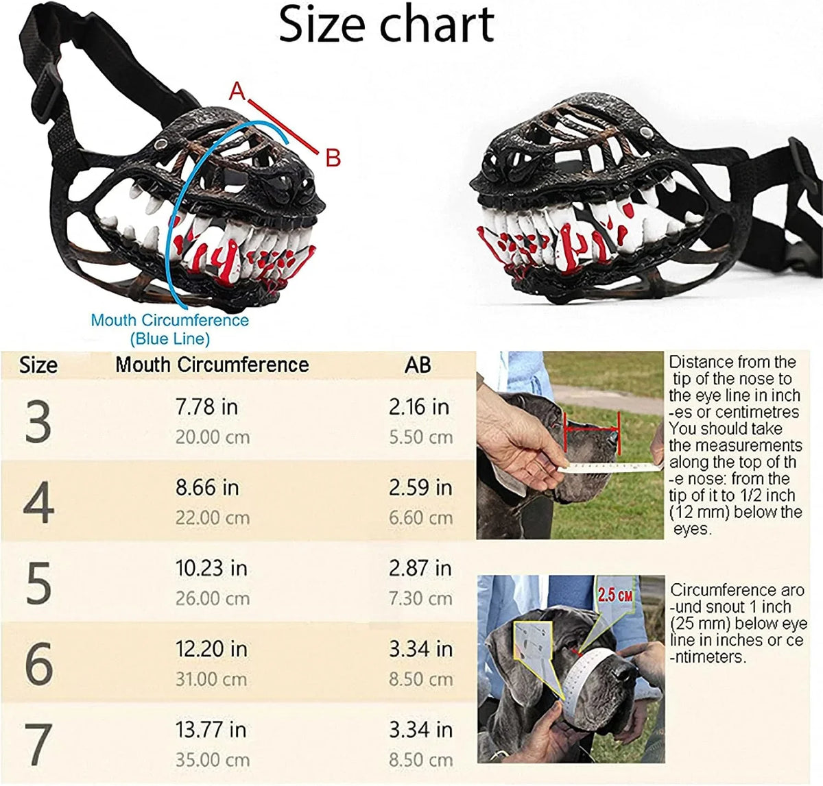 Vehicle-Ready Scary Dog Muzzle Accessory - Lightweight Latex Animal
