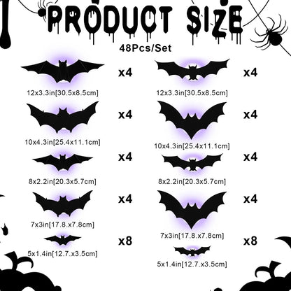 Decorative 3D Lighted Bats for Focused Lighting