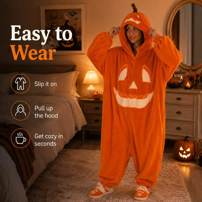 Purpose-Built Cozy Pumpkin Onesie Pajamas – Ultra-Soft, Warm &