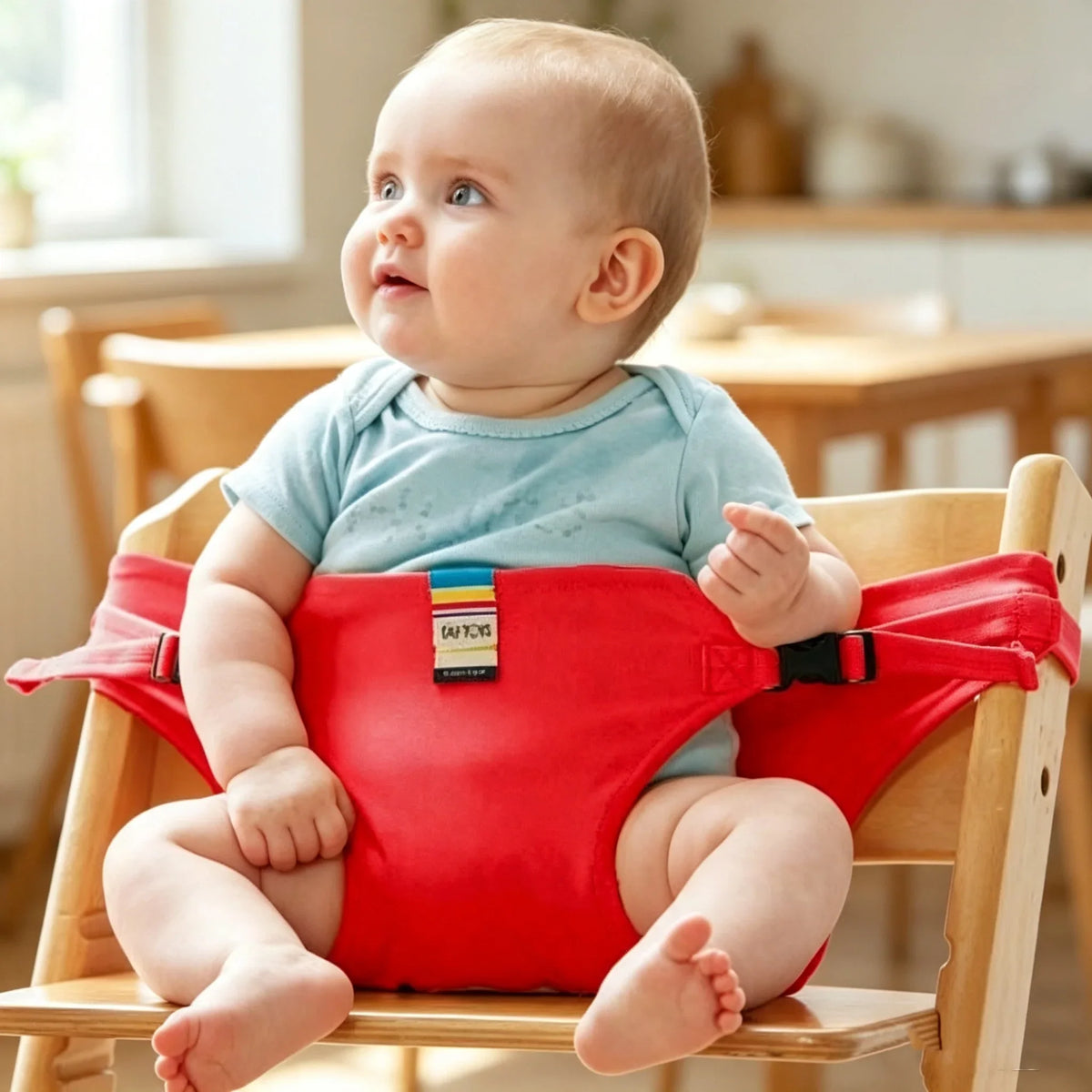 Purpose-Built Harness Seat for High Chair Feeding Safety