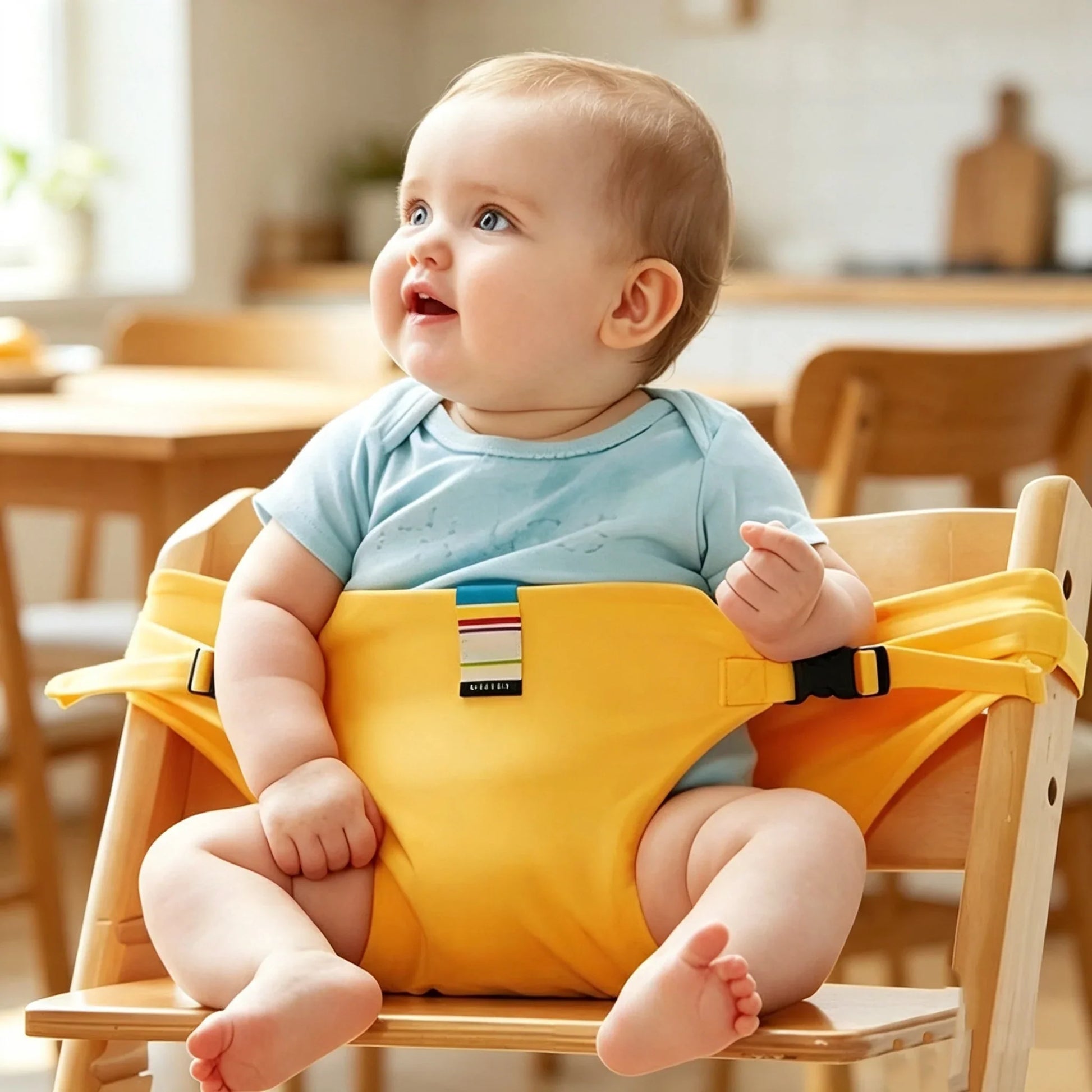 Purpose-Built Harness Seat for High Chair Feeding Safety