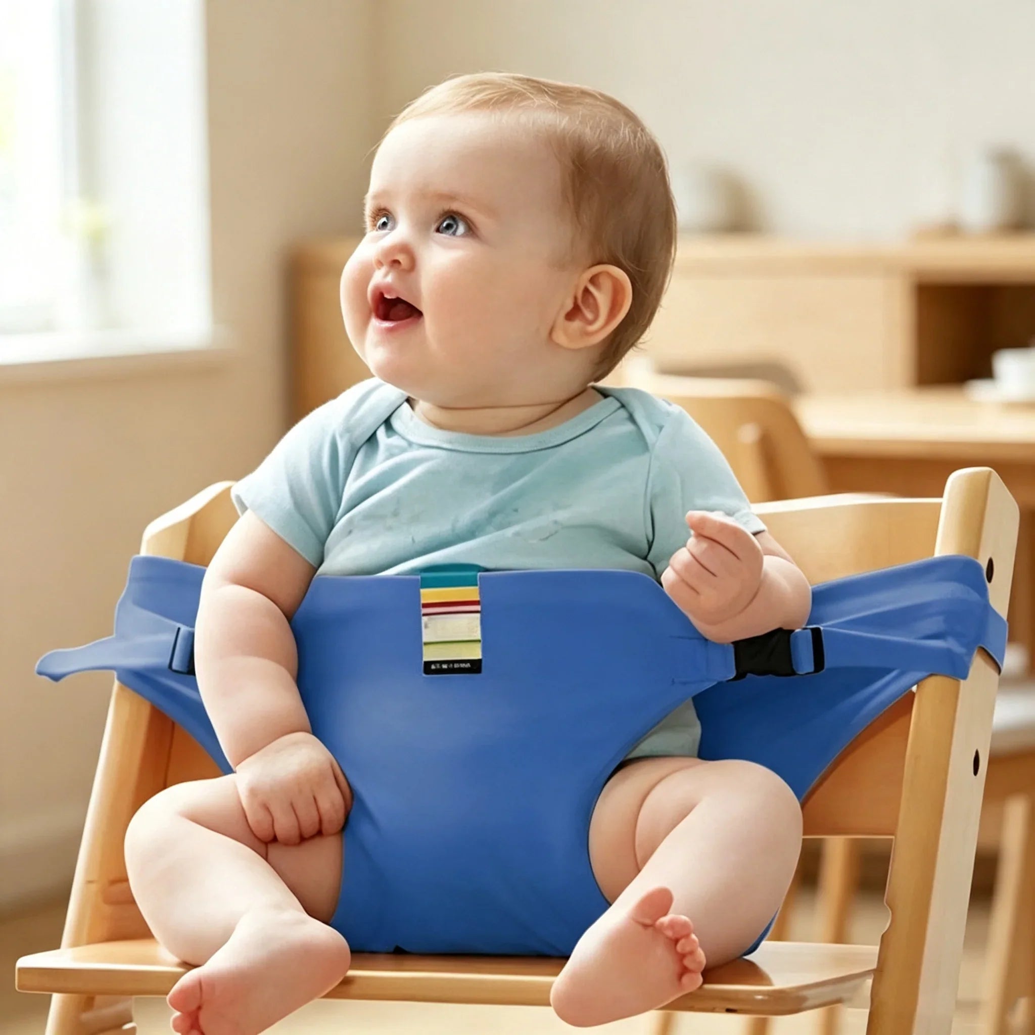 Purpose-Built Harness Seat for High Chair Feeding Safety