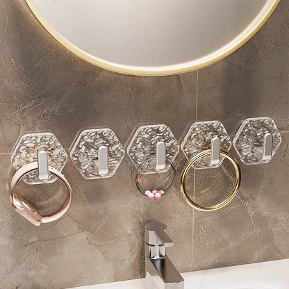 Space-Saving Self-Adhesive Waterproof Wall Hooks – No Drill Heavy