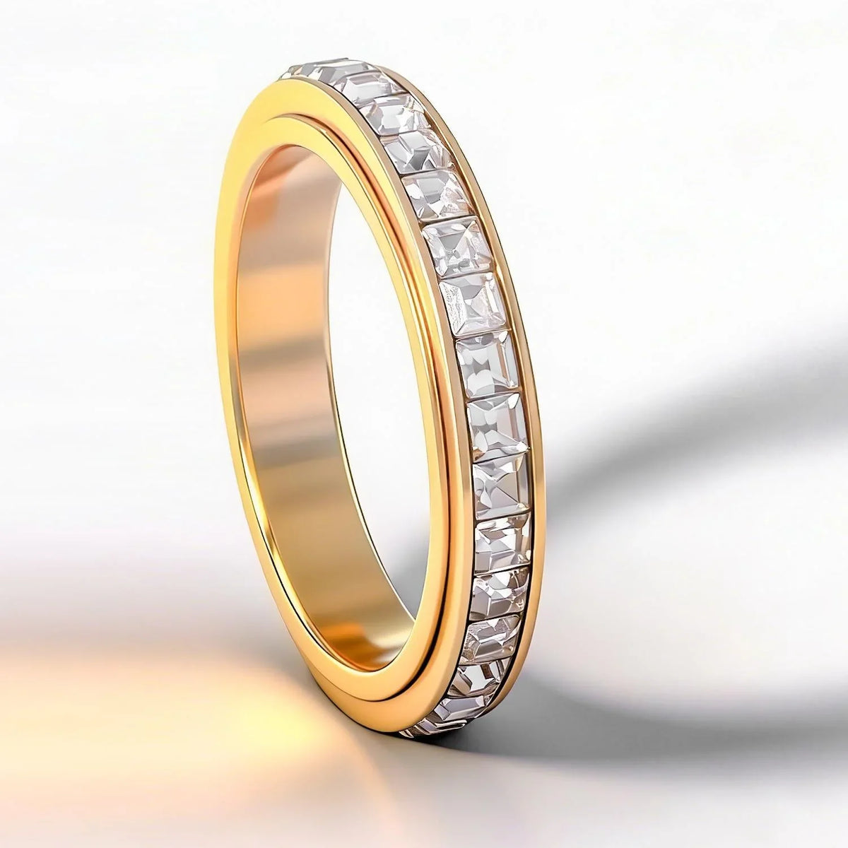 Distinctive September Laurel Anxiety Rings for Women and men Titanium