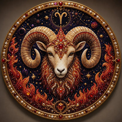 12 Zodiac Signs Pearl Art Craft Kit for Creative DIY Projects