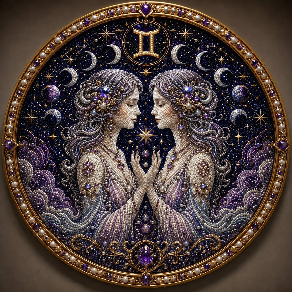 12 Zodiac Signs Pearl Art Craft Kit for Creative DIY Projects