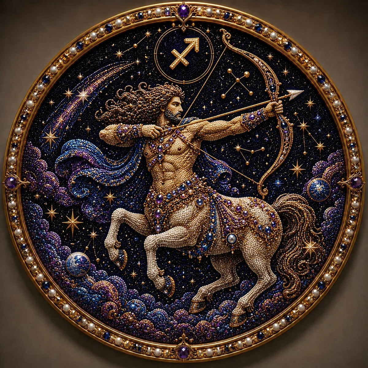12 Zodiac Signs Pearl Art Craft Kit for Creative DIY Projects