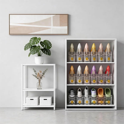 Space-Saving Shoe Organizer for Closet – Stackable Rack with Height