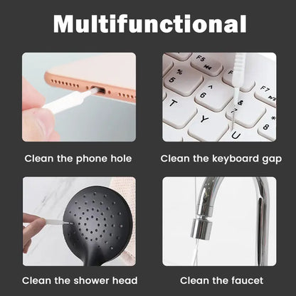 Easy-Care Shower Head Cleaning Brush Set – Flexible, Scratch- &