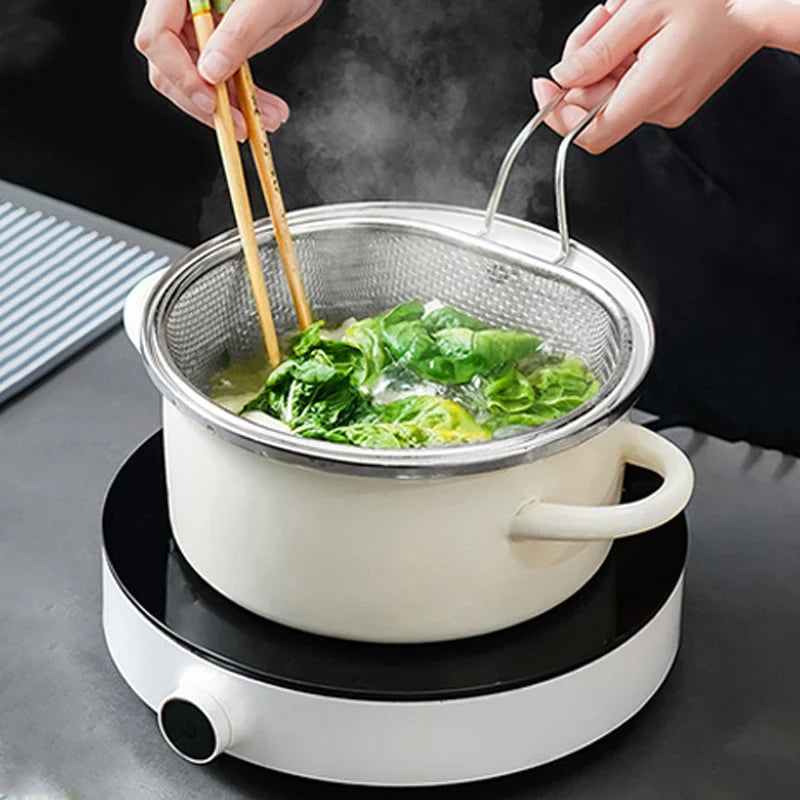 Purpose-Built Stainless Steel Sieve with Handle for Everyday Use