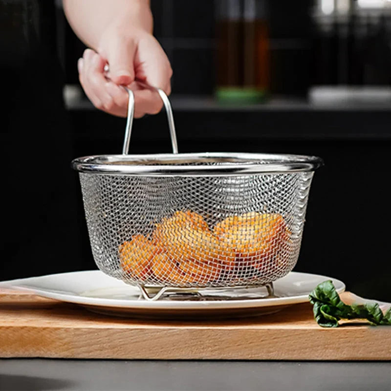Purpose-Built Stainless Steel Sieve with Handle for Everyday Use