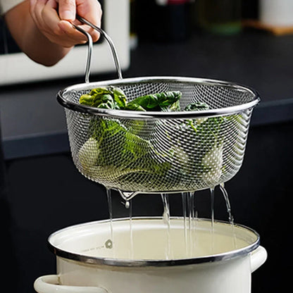 Purpose-Built Stainless Steel Sieve with Handle for Everyday Use