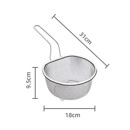 Purpose-Built Stainless Steel Sieve with Handle for Everyday Use