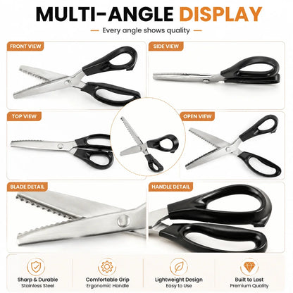 Easy-Care Professional Pinking Shears – Sharp Serrated Fabric
