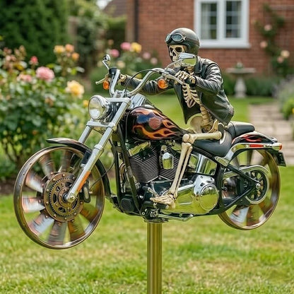 Skeleton Rider Motorcycle Wind Spinner