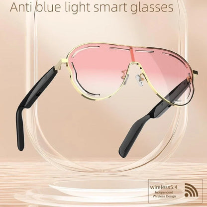 Bluetooth 5.4 Open-Ear Audio Sunglasses with UV Protection