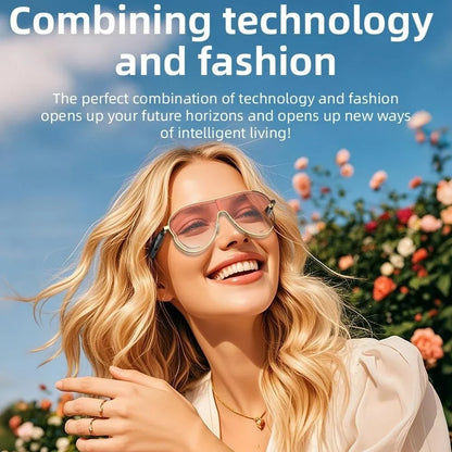 Bluetooth 5.4 Open-Ear Audio Sunglasses with UV Protection