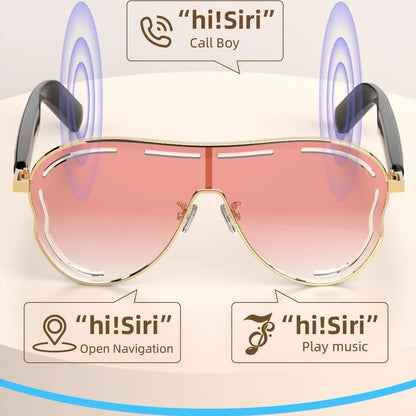 Bluetooth 5.4 Open-Ear Audio Sunglasses with UV Protection