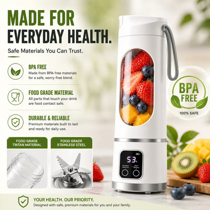 Purpose-Built Portable USB Blender with LED Display - Smoothies &