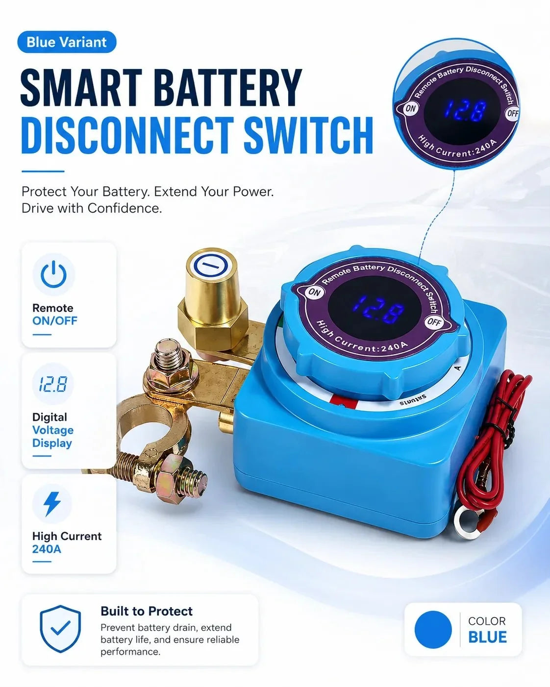 Workshop-Ready Smart Remote Battery Disconnect Switch – Built-In