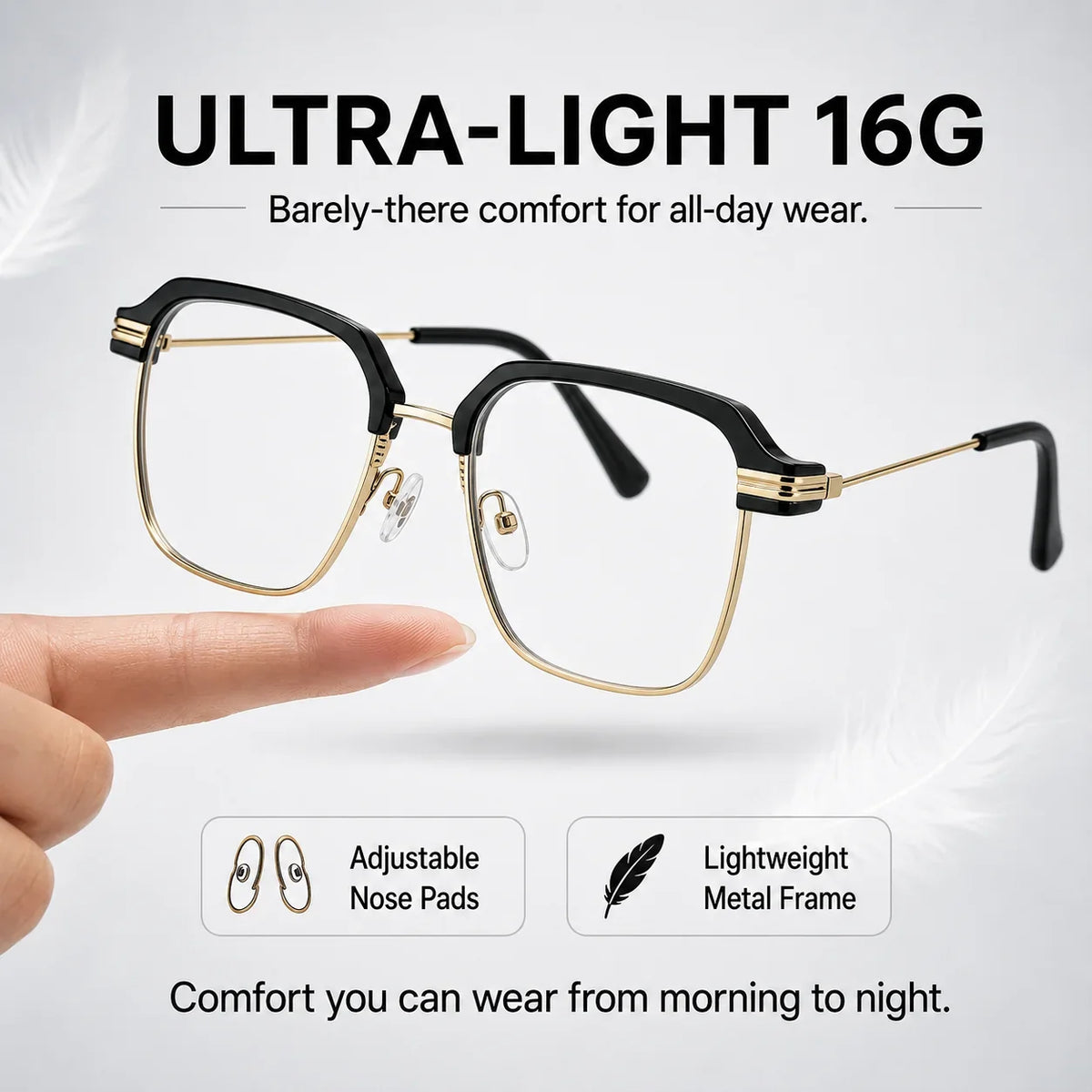Decorative Smart Zoom Reading Glasses – Auto Adjust Focus & Blue