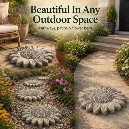 Reusable Sunflower Mold for Concrete Garden Stepping Stones