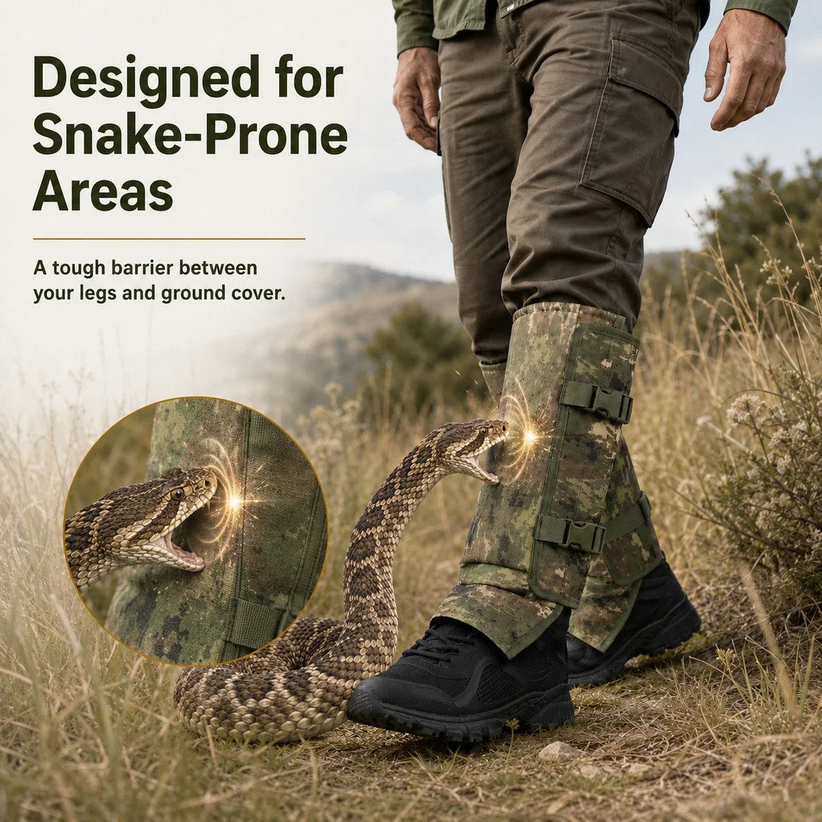 Purpose-Built Snake Bite Protection Leg Gaiters – Heavy-Duty