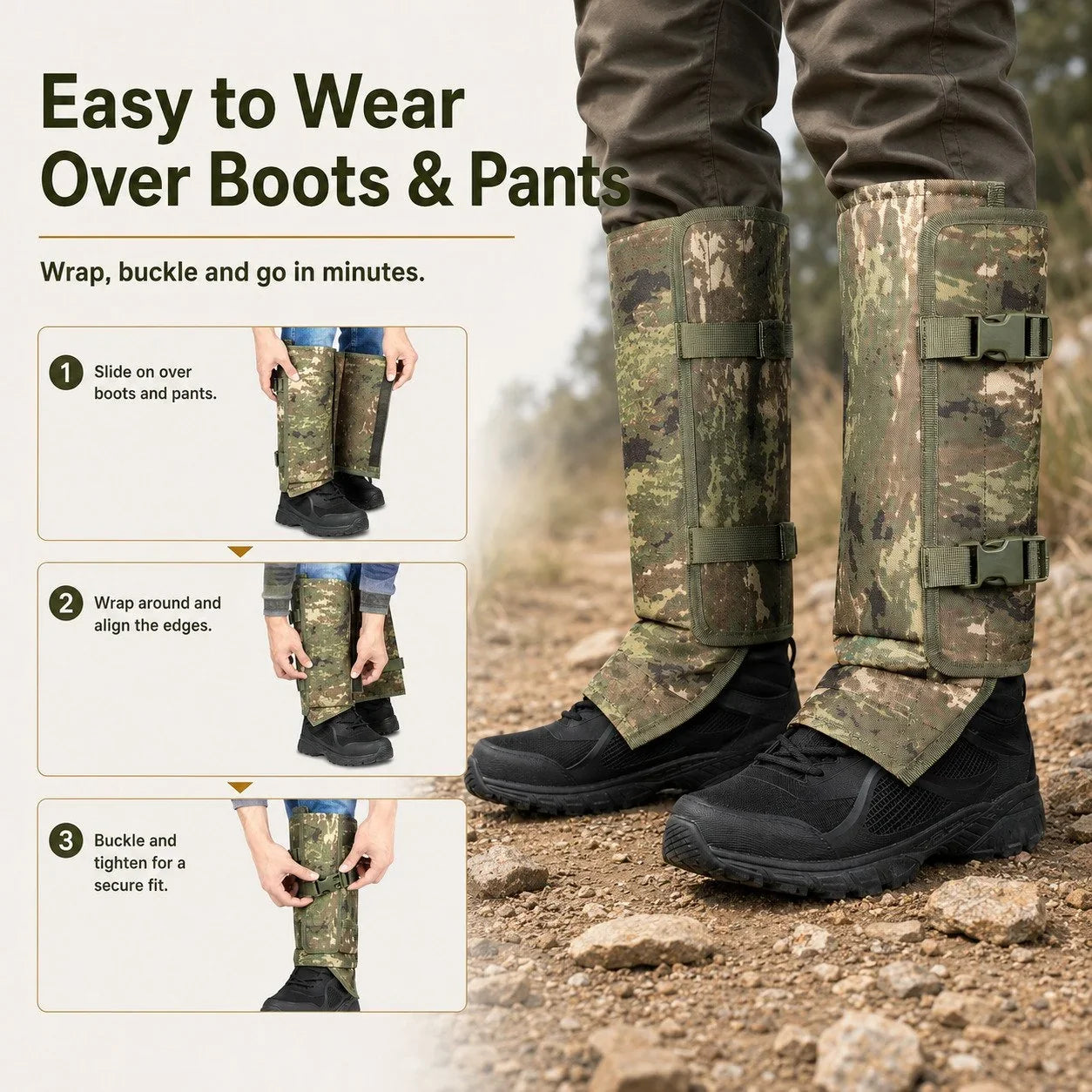 Purpose-Built Snake Bite Protection Leg Gaiters – Heavy-Duty