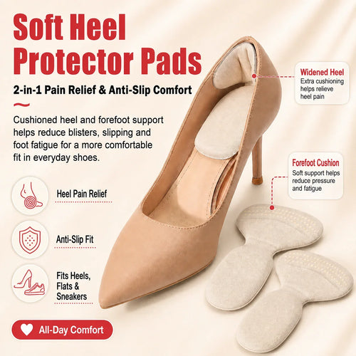 Purpose-Built Soft Cushion Heel Liners – Anti-Slip Heel Protectors