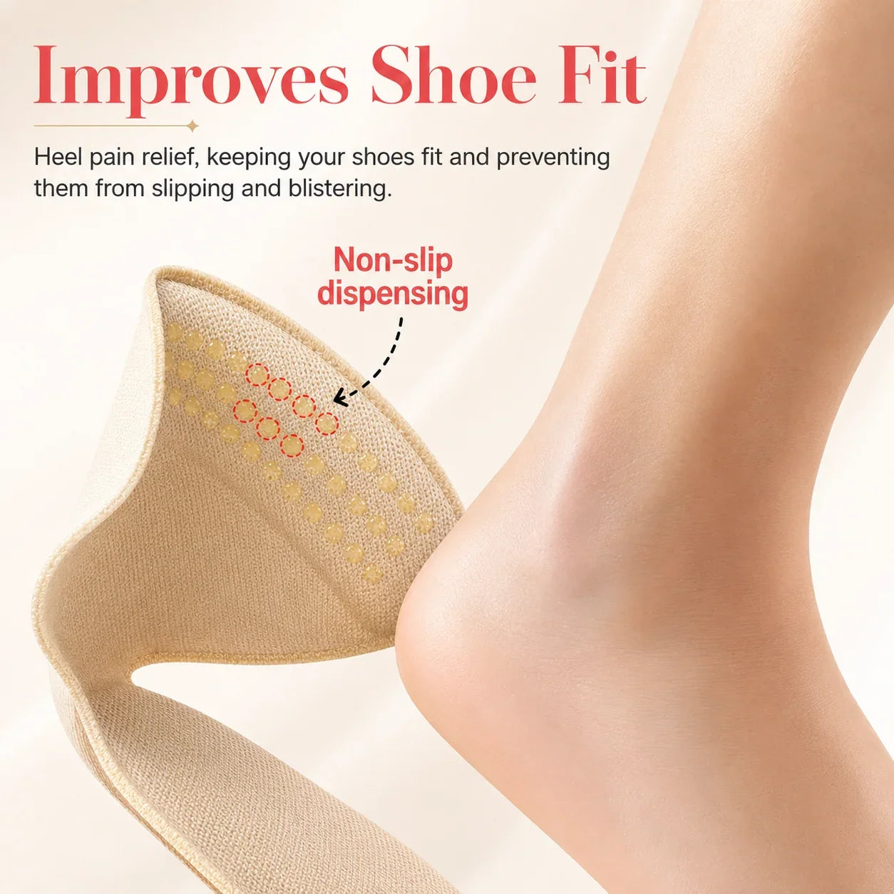 Purpose-Built Soft Cushion Heel Liners – Anti-Slip Heel Protectors
