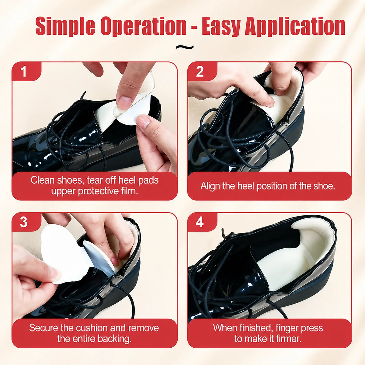 Purpose-Built Soft Cushion Heel Liners – Anti-Slip Heel Protectors