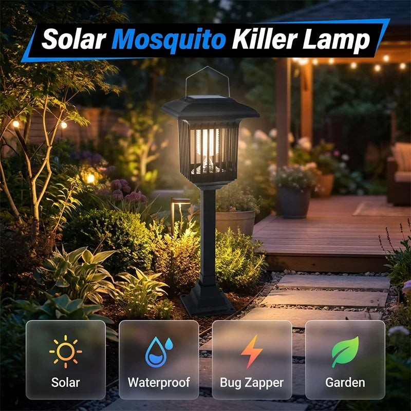Solar 2-in-1 Mosquito Zapper and Outdoor Garden Path Light
