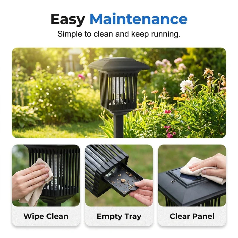 Solar 2-in-1 Mosquito Zapper and Outdoor Garden Path Light