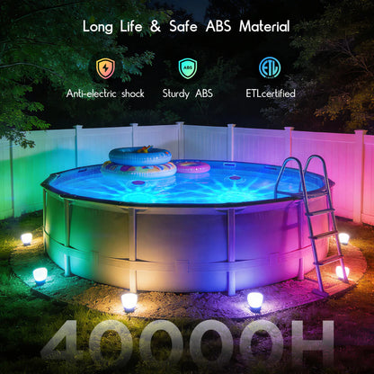 Outdoor-Ready Solar Floating Pool – Light Effects for Garden Display
