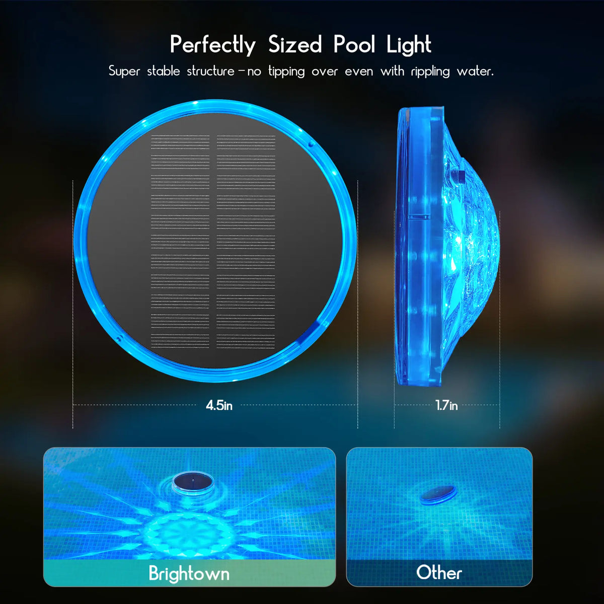 Outdoor-Ready Solar Floating Pool – Light Effects for Garden Display
