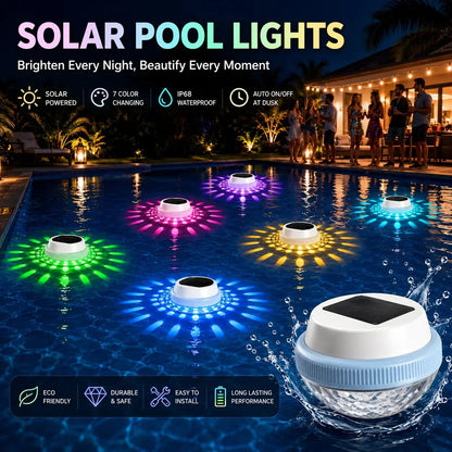 Solar Floating RGB Pool Lights (2-Pack)