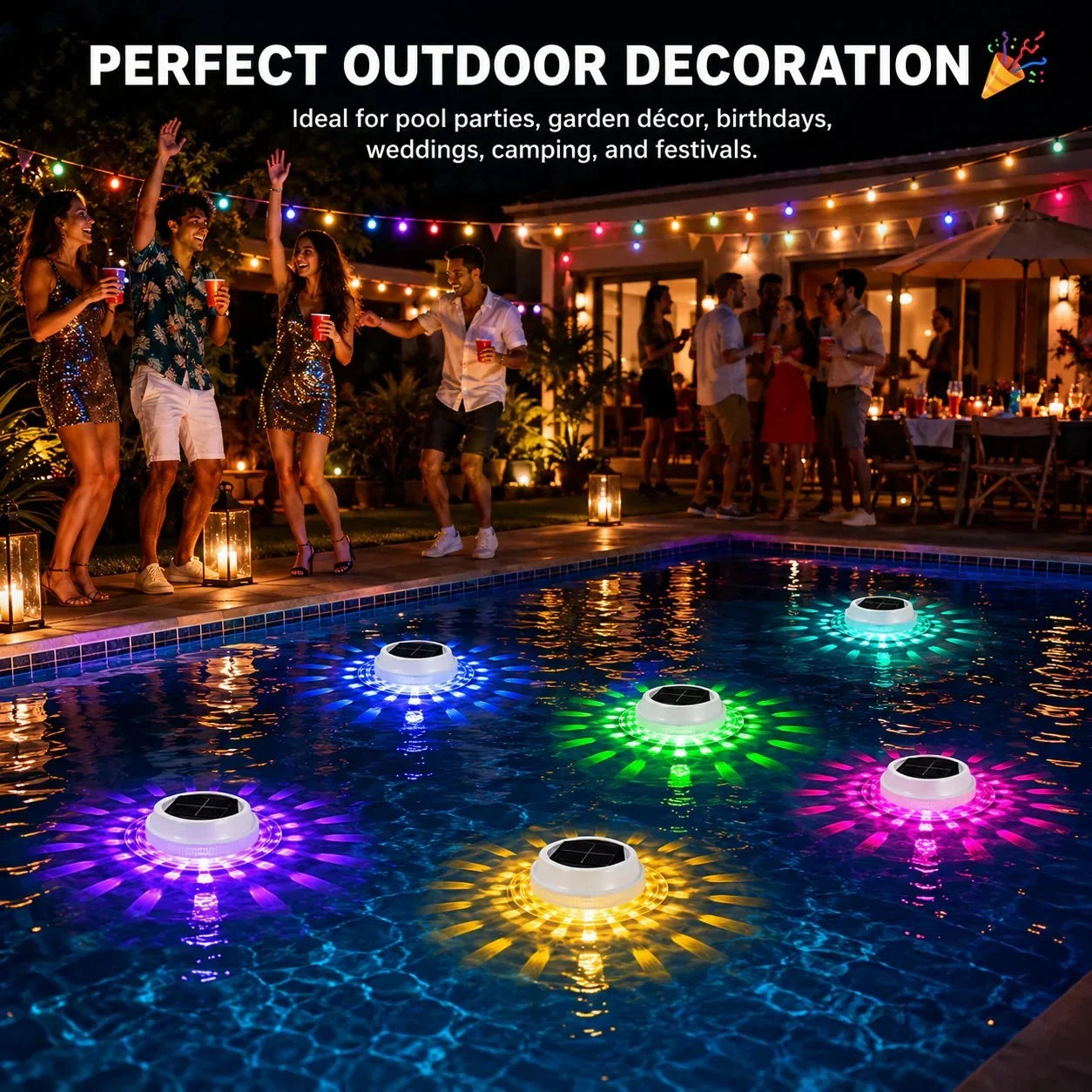 Solar Floating RGB Pool Lights (2-Pack)