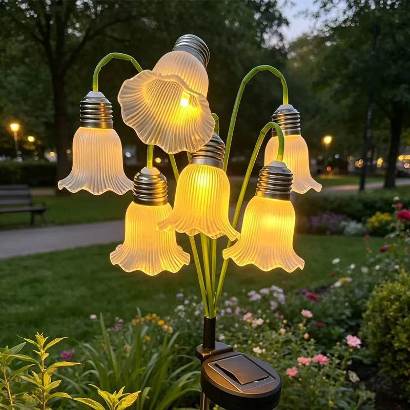 Outdoor Solar Flower Garden Lights – Auto-On Waterproof Outdoor Décor